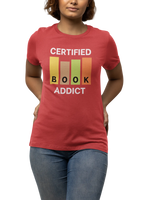 Certified Book Addict Women Regular Fit Tshirt 180 Red Regular Fit Tshirt - Premium Cotton Women Wear