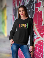 Chess Women Regular Fit Sweatshirt 320 Black Regular Fit Sweatshirt - Premium Cotton Women Wear