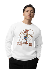 Comfortable Men Regular Fit Sweatshirt in White - 320 GSM | Fullmoon Styles