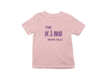Baby Pink Regular Fit Tshirt - King Never Falls Kids Regular Fit Tshirt 180 Design | Kids Fashion