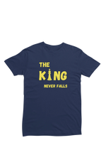 Men Regular Fit Tshirt - King Never Falls Men Regular Fit Tshirt 180 Navy Blue | Fullmoon Styles