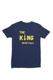 Men Regular Fit Tshirt - King Never Falls Men Regular Fit Tshirt 180 Navy Blue | Fullmoon Styles