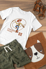 Kids Regular Fit Tshirt - Woody Cowboy Mode On Kids Regular Fit Tshirt 180 White | Fullmoon Styles