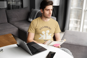Premium Beige Regular Fit Tshirt for Men - 180 GSM Cotton | Fullmoon Styles