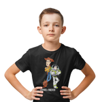 Black Regular Fit Tshirt - Woody And Buzz Friends Forever Kids Regular Fit Tshirt 180 Design | Kids Fashion