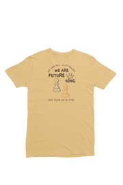 We Are Future Kings Women Regular Fit Tshirt 180 Beige Regular Fit Tshirt - Premium Cotton Women Wear