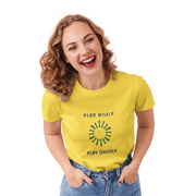 Comfortable Women Regular Fit Tshirt in Yellow - 180 GSM | Fullmoon Styles