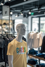 Beige Regular Fit Tshirt - Chaos Checkmate Men Regular Fit Tshirt 180 Design | Men Fashion