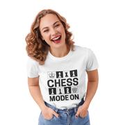 Chess Mode On Women Regular Fit Tshirt 180 White Regular Fit Tshirt - Premium Cotton Women Wear