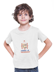 Premium White Regular Fit Tshirt for Kids - 180 GSM Cotton | Fullmoon Styles