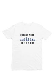 Men Regular Fit Tshirt - Chess Choose Your Weapon Men Regular Fit Tshirt 180 White | Fullmoon Styles