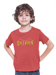 Batman Kids Regular Fit Tshirt 180 Red Regular Fit Tshirt - Premium Cotton Kids Wear