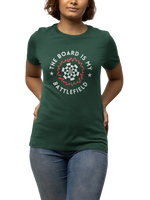 Women Regular Fit Tshirt - Battlefield Women Regular Fit Tshirt 180 Bottle Green | Fullmoon Styles