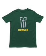 Women Regular Fit Tshirt - Bowled Women Regular Fit Tshirt 180 Bottle Green | Fullmoon Styles