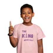 King Never Falls Kids Regular Fit Tshirt 180 Baby Pink Regular Fit Tshirt - Premium Cotton Kids Wear