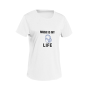 Women Oversized - Music Is My Life Women Oversized 180 White | Fullmoon Styles