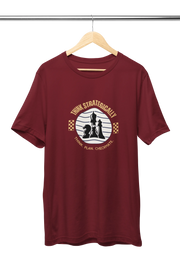 Premium Maroon Regular Fit Tshirt for Men - 180 GSM Cotton | Fullmoon Styles