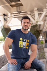 Comfortable Men Regular Fit Tshirt in Navy Blue - 180 GSM | Fullmoon Styles