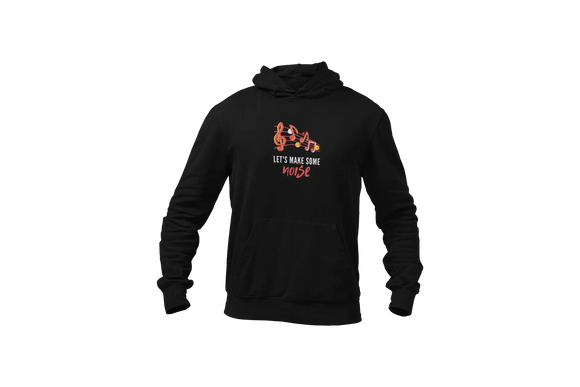 Women Regular Fit Hoodie - Lets Make Some Noise Women Regular Fit Hoodie 320 Black | Fullmoon Styles
