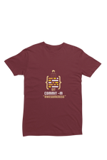 Maroon Regular Fit Tshirt - Git Commit Awesomeness Men Regular Fit Tshirt 180 Design | Men Fashion