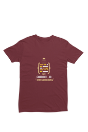 Maroon Regular Fit Tshirt - Git Commit Awesomeness Men Regular Fit Tshirt 180 Design | Men Fashion