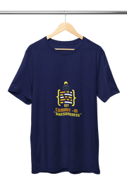 Git Commit Awesomeness Men Regular Fit Tshirt 180 Navy Blue Regular Fit Tshirt - Premium Cotton Men Wear