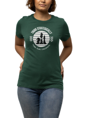 Premium Bottle Green Regular Fit Tshirt for Women - 180 GSM Cotton | Fullmoon Styles