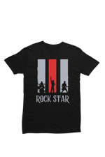 Women Regular Fit Tshirt - Rock Star Women Regular Fit Tshirt 180 Black | Fullmoon Styles