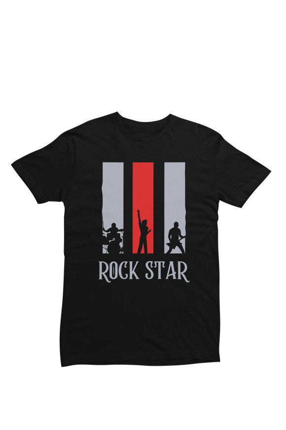 Women Regular Fit Tshirt - Rock Star Women Regular Fit Tshirt 180 Black | Fullmoon Styles