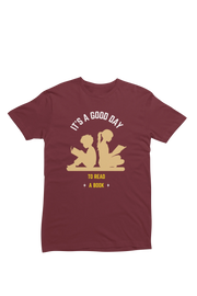 Women Regular Fit Tshirt - Good Day To Read Women Regular Fit Tshirt 180 Maroon | Fullmoon Styles
