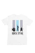 Women Regular Fit Tshirt - Rock Star Women Regular Fit Tshirt 180 White | Fullmoon Styles