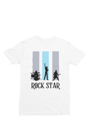 Women Regular Fit Tshirt - Rock Star Women Regular Fit Tshirt 180 White | Fullmoon Styles