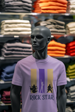 Lavender Regular Fit Tshirt - Rock Star Men Regular Fit Tshirt 180 Design | Men Fashion