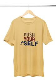 Premium Beige Regular Fit Tshirt for Men - 180 GSM Cotton | Fullmoon Styles