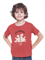 Comfortable Kids Regular Fit Tshirt in Red - 180 GSM | Fullmoon Styles