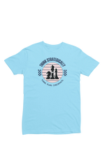 Sky Blue Regular Fit Tshirt - Think Strategically Women Regular Fit Tshirt 180 Design | Women Fashion