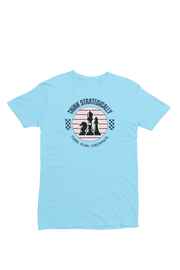 Sky Blue Regular Fit Tshirt - Think Strategically Women Regular Fit Tshirt 180 Design | Women Fashion