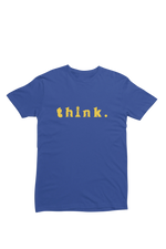 Men Regular Fit Tshirt - Chess Think Men Regular Fit Tshirt 180 Royal Blue | Fullmoon Styles