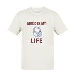 Music Is My Life Men Oversized 210 Off White Oversized - Premium Cotton Men Wear