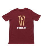 Women Regular Fit Tshirt - Bowled Women Regular Fit Tshirt 180 Maroon | Fullmoon Styles