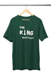 King Never Falls Women Regular Fit Tshirt 180 Bottle Green Regular Fit Tshirt - Premium Cotton Women Wear