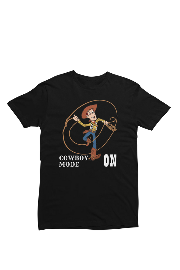 Men Oversized - Woody Cowboy Mode On Men Oversized 210 Black | Fullmoon Styles