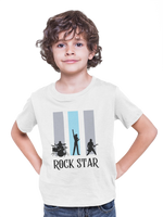 White Regular Fit Tshirt - Rock Star Kids Regular Fit Tshirt 180 Design | Kids Fashion