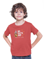 Comfortable Kids Regular Fit Tshirt in Red - 180 GSM | Fullmoon Styles