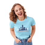 Sky Blue Regular Fit Tshirt - Chess Think Before You Move Women Regular Fit Tshirt 180 Design | Women Fashion