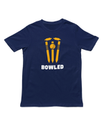 Women Regular Fit Tshirt - Bowled Women Regular Fit Tshirt 180 Navy Blue | Fullmoon Styles