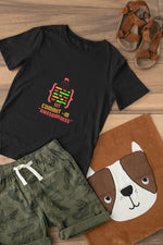 Premium Black Regular Fit Tshirt for Kids - 180 GSM Cotton | Fullmoon Styles