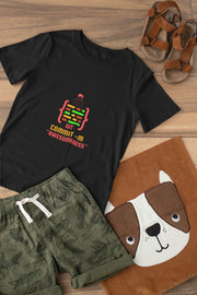 Premium Black Regular Fit Tshirt for Kids - 180 GSM Cotton | Fullmoon Styles