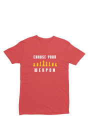 Men Regular Fit Tshirt - Chess Choose Your Weapon Men Regular Fit Tshirt 180 Red | Fullmoon Styles