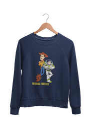 Premium Navy Blue Regular Fit Sweatshirt for Women - 320 GSM Cotton | Fullmoon Styles